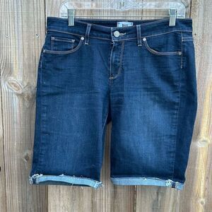 Paige Women's Cut-Off Denim Shorts Blue Size 30 Slim Fit Casual